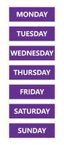 Calendário Magnético com Dias da Semana - DCM Solutions - Roxo Calendário Magnético com Dias da Semana - DCM Solutions - Roxo