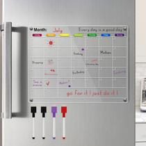 Calendário magnético de acrílico JANCHN para geladeira 38x29cm com marcador Calendário magnético de acrílico JANCHN para geladeira 38x29cm com marcador