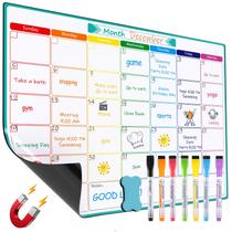 Calendário magnético MaxGear Monthly para geladeira 40x30cm com marcadores Calendário magnético MaxGear Monthly para geladeira 40x30cm com marcadores
