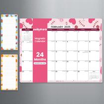 Calendário magnético POIKSHARK 2025-2026 para geladeira