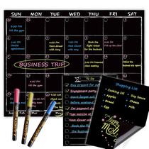 Calendário mensal de lousa magnética JJPRO com giz neon Calendário mensal de lousa magnética JJPRO com giz neon