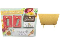 Calendário Mesa Permanente MDF Decoração Moderna Plaquinhas