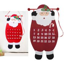 Calendario Natal Papai Noel Natalino Contagem Regressiva 24 Dias Comemoraçao Enfeite Parede Decoraçao Cozinha Quarto Sala Casa Trabalho - Leva pro pet