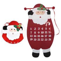 Calendario Natalino Natal Papai Noel Natal Contagem Regressiva Advento 24 Dias Comemoraçao Decoraçao Sala Cozinha Casa Trabalho - LEVA PRA MALHAR