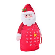 Calendário Papai Noel Marcador em Poliéster 60 cm Decoração de Natal Calendário Papai Noel Marcador em Poliéster 60 cm Decoração de Natal