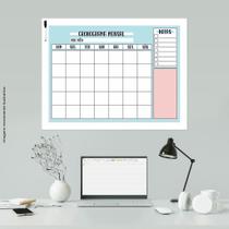 Calendário Parede Planejamento mensal Verde/Rosa 55x75