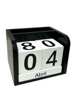 Calendário Permanente De Madeira Data Numérico Escritório
