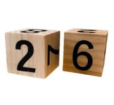 Calendário Permanente De Madeira P/ Mesa Home Office Decor Calendário Permanente De Madeira P/ Mesa Home Office Decor