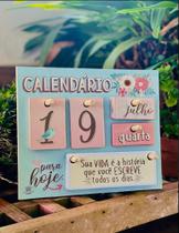 Calendario permanente de Mesa para Hoje, gratidao, floral-c699