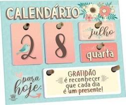 Calendário permanente de mesa para hoje, gratidão...floral - Zenir