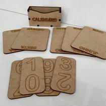 Calendário Permanente em mdf Cru