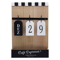 Calendário Permanente Madeira Café Expresso