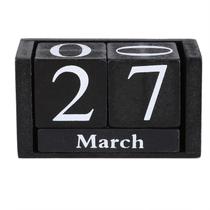 Calendário perpétuo de madeira Hztyyier Month Date Wood (preto) Calendário perpétuo de madeira Hztyyier Month Date Wood (preto)