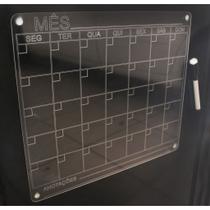 calendario quadro magnetico Geladeira com caneta com imã para escrever compromissos Lousa transparente de acrilico Plann