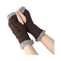 Calentadores de Braço de Lã Femininos - Grossos, Sem Dedos, para Outono/Inverno Calentadores de Braço de Lã Femininos - Grossos, Sem Dedos, para Outono/Inverno