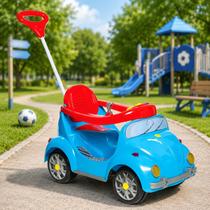 Calesita Fouks Carrinho 2 em 1 Passeio e Pedal Volante Didático Rodas Borracha Azul Rosa Calesita Fouks Carrinho 2 em 1 Passeio e Pedal Volante Didático Rodas Borracha Azul Rosa