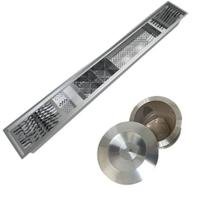 Calha 150Cm Inox Embutir + Cesto Lixeira Pia Cozinha Embutir 5L Inox