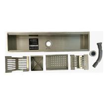 Calha Canal Organizador E EscorredoR De Aço Inox 780x180x120mm Cromada Calha Canal Organizador E EscorredoR De Aço Inox 780x180x120mm Cromada