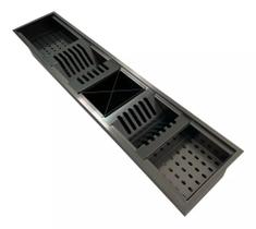Calha Canal Organizador Escorredor Embutir Úmida 90cm Preta Calha Canal Organizador Escorredor Embutir Úmida 90cm Preta