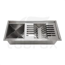 Calha Canal Organizador Gourmet Úmida Escorredor Inox Tubrax