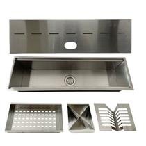 Calha Canal Organizador Úmido com Tampa 60cm Inox Escovado Embutir Calha Canal Organizador Úmido com Tampa 60cm Inox Escovado Embutir