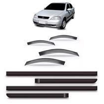 Calha chuva astra 1998 a 2004 4 portas + friso lateral