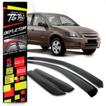 Calha Chuva Defletor Inteiriça Slim Celta Prisma 4 Portas 2006 2007 2008 2009 2010 2011 2012 Fumê