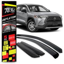 Calha Chuva Defletor Inteiriça Slim Corolla Cross 2021 2022 2023 Fumê 100% Acrílico