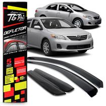Calha Chuva Defletor Inteiriça Slim Corolla Sedan 4 Portas 2008 2009 2010 2011 2012 2013 2014 Fumê