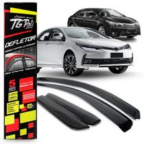 Calha Chuva Defletor Inteiriça Slim Corolla Sedan 4 Portas 2015 2016 2017 2018 2019 Fumê