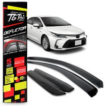 Calha Chuva Defletor Inteiriça Slim Corolla Sedan 4 Portas 2020 2021 2022 2023 Fumê