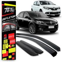 Calha Chuva Defletor Slim Logan 4 Portas 2014 2015 2016 2017 2018 2019 2020 2021 2022 2023 Fumê