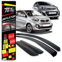 Calha Chuva Defletor Slim Picanto 4 Portas 2012 2013 2014 2015 2016 2017 2018 Fumê 100% Acrílico