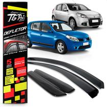 Calha Chuva Defletor Slim Sandero 4 Portas 2007 2008 2009 2010 2011 2012 2013 2014 Fumê