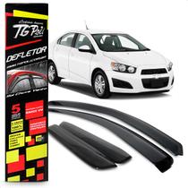 Calha Chuva Defletor Slim Sonic Sedan 4 Portas 2011 2012 2013 2014 2015 Fumê 100% Acrílico