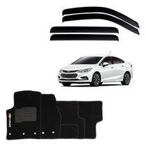 Calha Chuva Gm Cruze Sedan 2017 2018 Fumê + Tapete Bordado Calha Chuva Gm Cruze Sedan 2017 2018 Fumê + Tapete Bordado