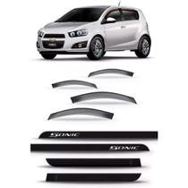 Calha Chuva Sonic Hatch 2012/2014 4P + Friso Lateral Oferta