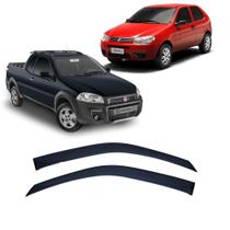 Calha de Chuva 2 Portas - Fiat Palio e Strada Todos 96 até 2017 Calha de Chuva 2 Portas - Fiat Palio e Strada Todos 96 até 2017