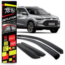 Calha de Chuva Defletor Nova GM Chevrolet Tracker 2020 a 2022 04 Portas Acrílico Preto Fumê TG Poli 23037