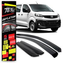 Calha de Chuva Defletor Peugeot Expert e Citroen Jumpy 2018 a 2020 02 Portas Acrílico Preto Fumê TG Poli 20010