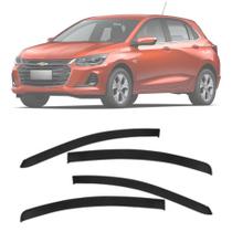 Calha de Chuva Esportiva Chevrolet Onix 2020 Hatch Premier Em Diante Fumê 4 Portas Calha de Chuva Esportiva Chevrolet Onix 2020 Hatch Premier Em Diante Fumê 4 Portas