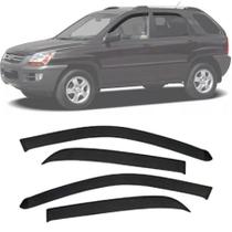 Calha de Chuva Esportiva Kia Sportage 2005 06 07 08 09 10 Fumê