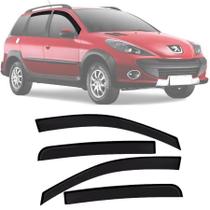 Calha de Chuva Esportiva Peugeot 206 / 207 Sw 2000 Até 2011 4 Portas Fumê