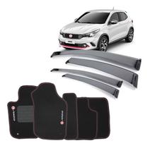 Calha De Chuva Fiat Argo 2017 2018 2019 + Tapete Bordado