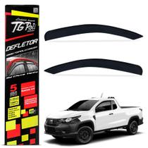 Calha de Chuva Fiat Strada 2021 a 2026 CS Defletor Acrílico Fumê Tgpoli Calha de Chuva Fiat Strada 2021 a 2026 CS Defletor Acrílico Fumê Tgpoli
