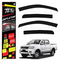 Calha de Chuva Hilux CD 2005 a 2015 Defletor Fumê Tgpoli Calha de Chuva Hilux CD 2005 a 2015 Defletor Fumê Tgpoli