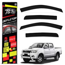 Calha de Chuva Hilux CD 2005 a 2015 Defletor Fumê Tgpoli Calha de Chuva Hilux CD 2005 a 2015 Defletor Fumê Tgpoli