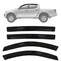 Calha De Chuva Mitsubishi L200 Triton 07/15 4Pts Black Piano