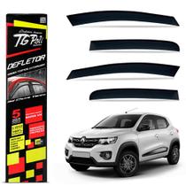 Calha de Chuva Renault Kwid 2018 a 2023 Inteiriça Slim Acrílico Fumê Tgpoli Calha de Chuva Renault Kwid 2018 a 2023 Inteiriça Slim Acrílico Fumê Tgpoli