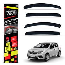 Calha de Chuva Renault Sandero 2015 a 2023 Slim Acrílico Fumê Tgpoli Calha de Chuva Renault Sandero 2015 a 2023 Slim Acrílico Fumê Tgpoli